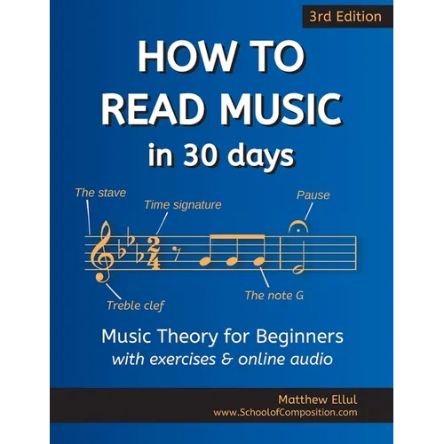 How to Read Music in 30 Days: Music Theory for Beginners - with exercises & online audio