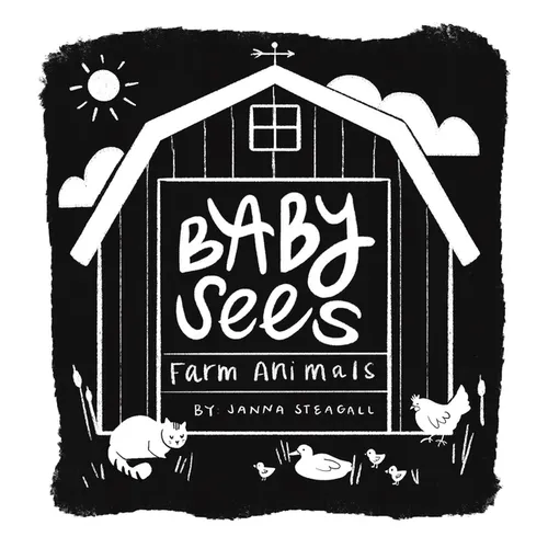 Baby Sees Farm Animals: A High-Contrast Board Book for Babies