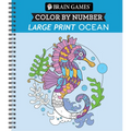 Brain Games - Color by Number - Large Print: Ocean