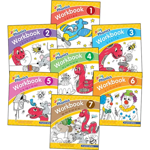 Jolly Phonics Workbooks 1-7: In Print Letters (American English Edition)