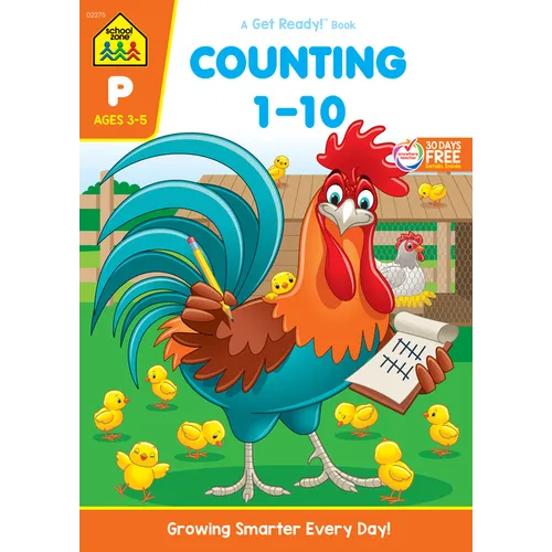School Zone Counting 1-10 Workbook