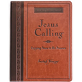 Jesus Calling, Large Text Brown Leathersoft, with Full Scriptures: Enjoying Peace in His Presence (a 365-Day Devotional) - The Perfect Father's Day Gi