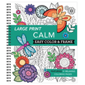 Large Print Easy Color & Frame - Calm (Stress Free Coloring Book)