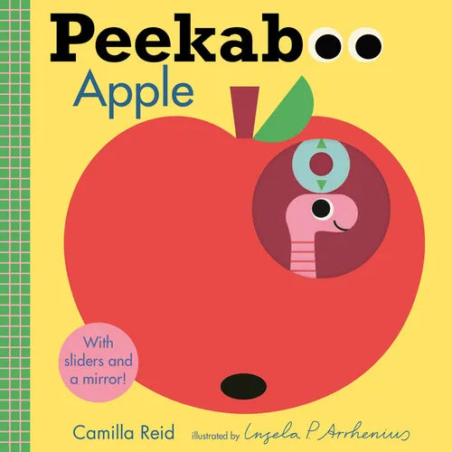 Peekaboo: Apple: (An Interactive Board Book for Babies & Toddlers with Mirror & Sliders to Push, Pull, or Turn. Cute Artwork Includes a Baby, Butterfl