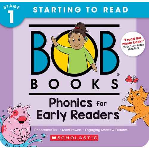 Bob Books - Phonics for Early Readers Box Set of 12 Paperbacks Decodable Phonics Books, Ages 4 and Up, Kindergarten (Stage 1: Starting to Read)
