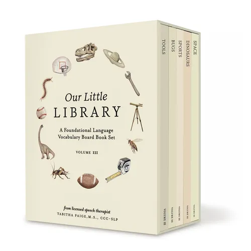Our Little Library Vol. 3: Dinosaurs, Space, Tools, Bugs, and Sports Board Book Set for Boys & Girls