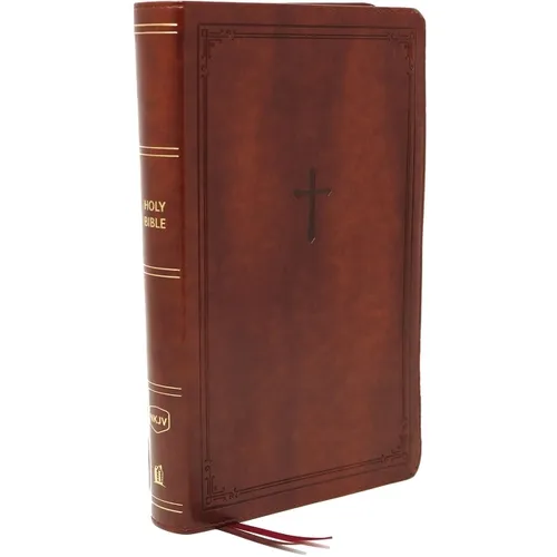 Nkjv, Reference Bible, Personal Size Large Print, Leathersoft, Brown, Red Letter Edition, Comfort Print: Holy Bible, New King James Version