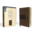 Niv, Premium Gift Bible, Leathersoft, Brown, Red Letter Edition, Comfort Print