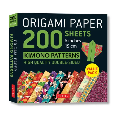 Origami Paper 200 Sheets Kimono Patterns 6 (15 CM): Tuttle Origami Paper: Double-Sided Origami Sheets Printed with 12 Patterns (Instructions for 6 Pro