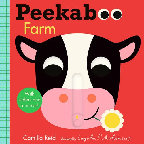 Peekaboo: Farm: (An Interactive Board Book for Babies & Toddlers with Mirror & Sliders to Push, Pull, or Turn. Cute Artwork Includes Corn, Barn, Horse